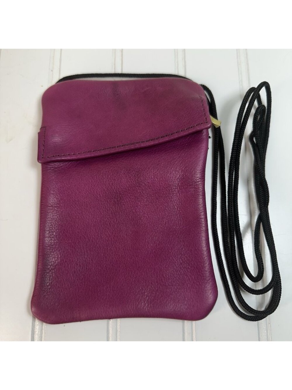 Purple Leather Crossbody Pouch Purse Small Boho Bag Fairy Whimsigoth